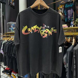 90s CRAZY B0NES WASHED BLACK T-SHIRT